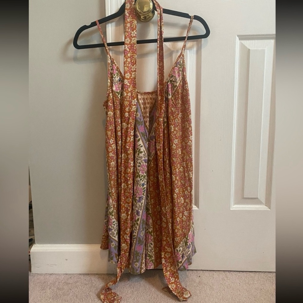 Spell Sienna Strappy Mini Dress - Clay - Picture 5 of 7